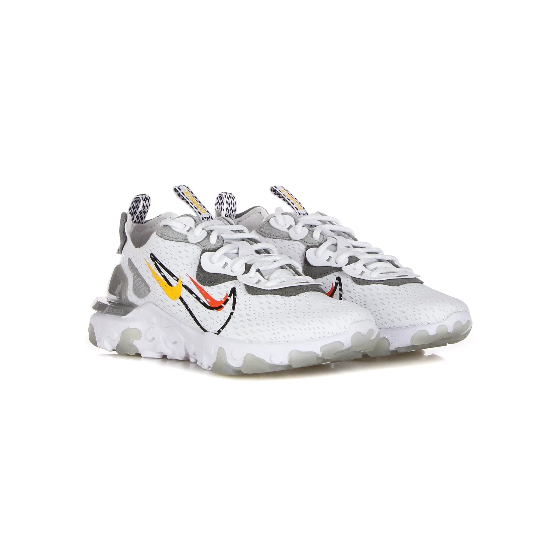 Scarpa Bassa Uomo React Vision White/black/lt Smoke Grey/smoke Grey