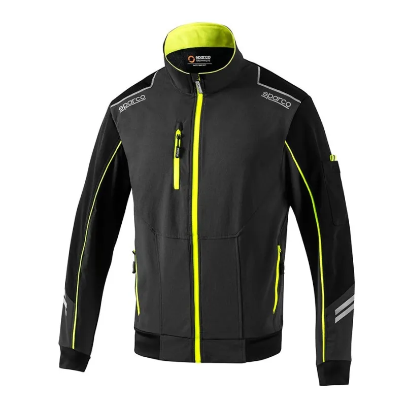 Sparco AUSTIN giacca tecnica antivento grigio scuro/giallo fluo