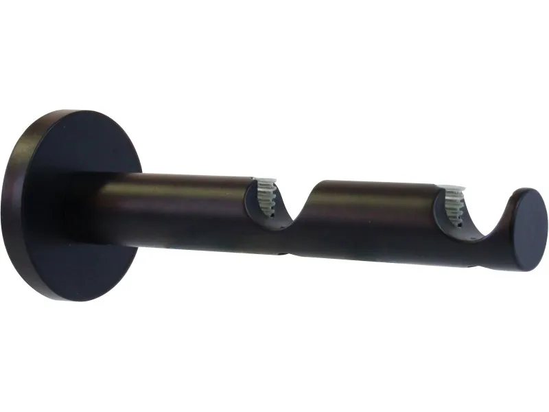 Supporto bastone tenda Function a 2 vie nero Ø 2 x 12 cm