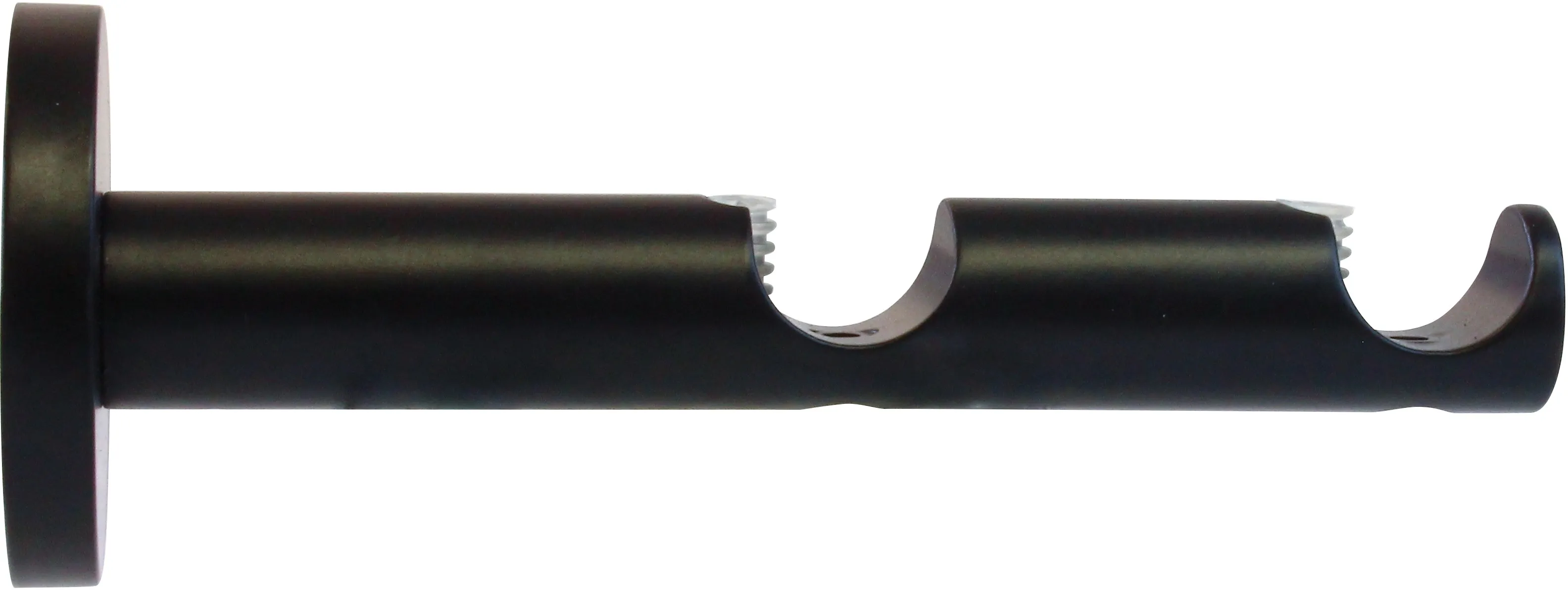 Supporto bastone tenda Function a 2 vie nero Ø 2 x 12 cm