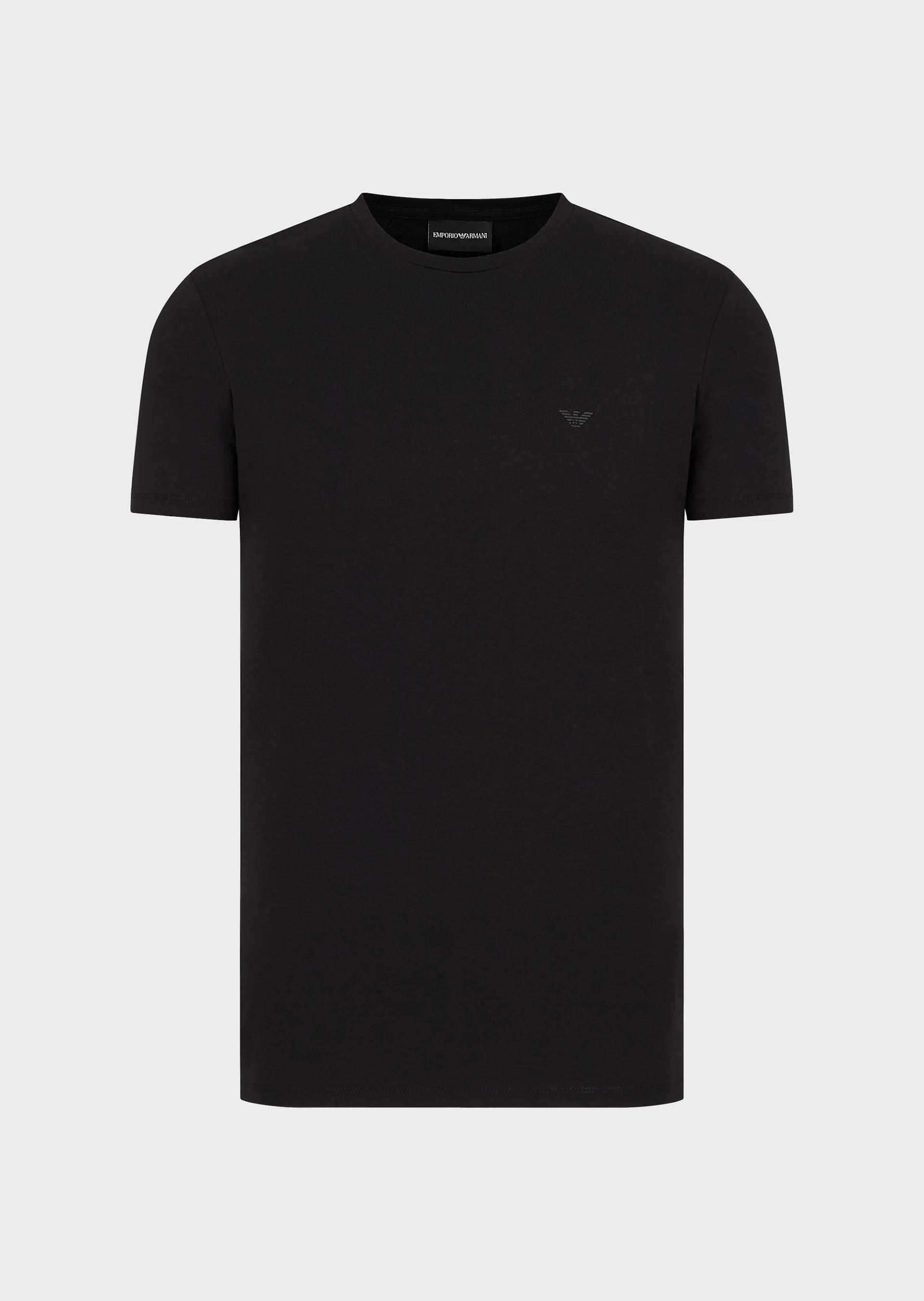 T-Shirt in jersey con mini eagle / Nero