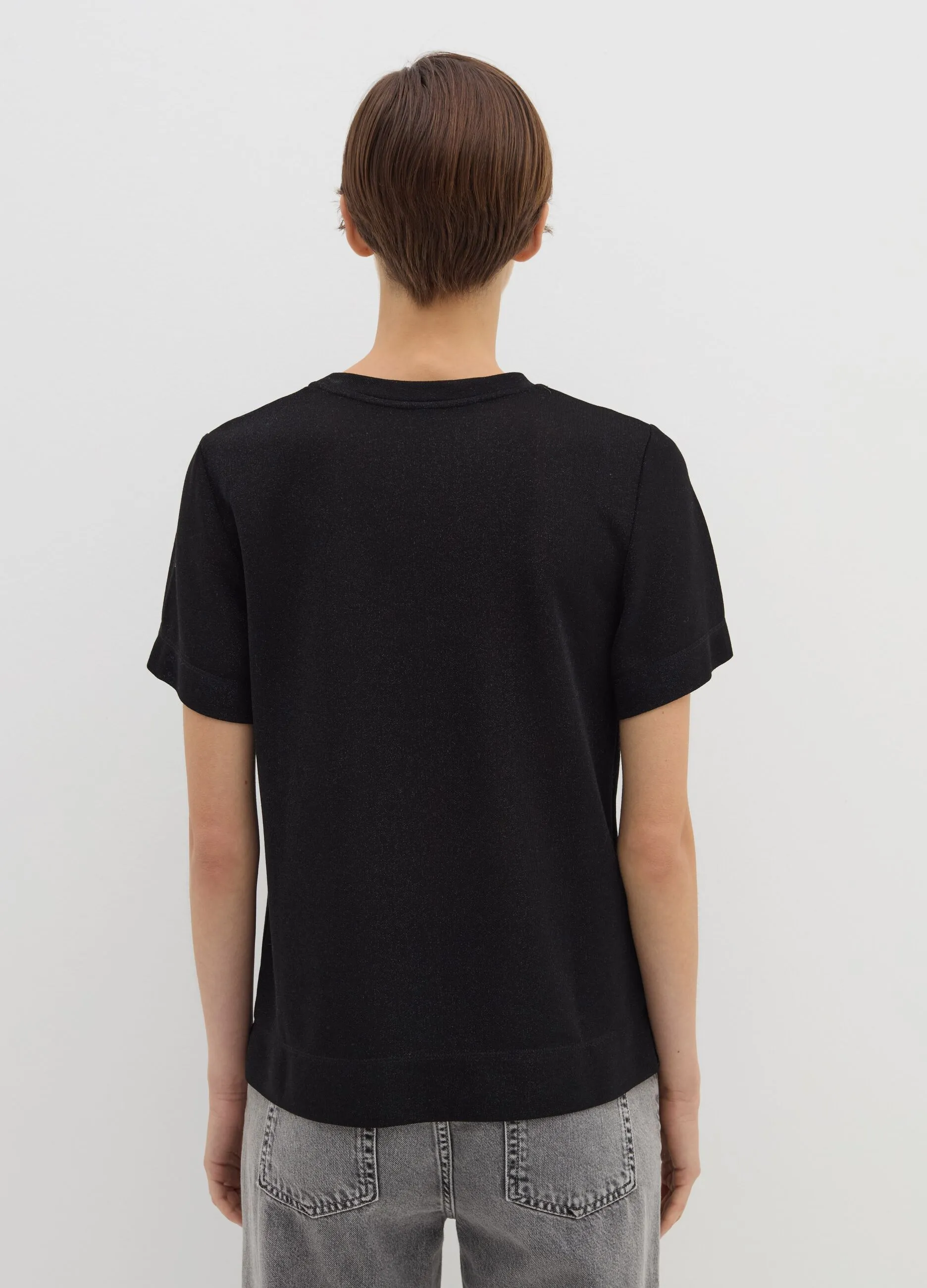 T-shirt in lurex con spacchetti