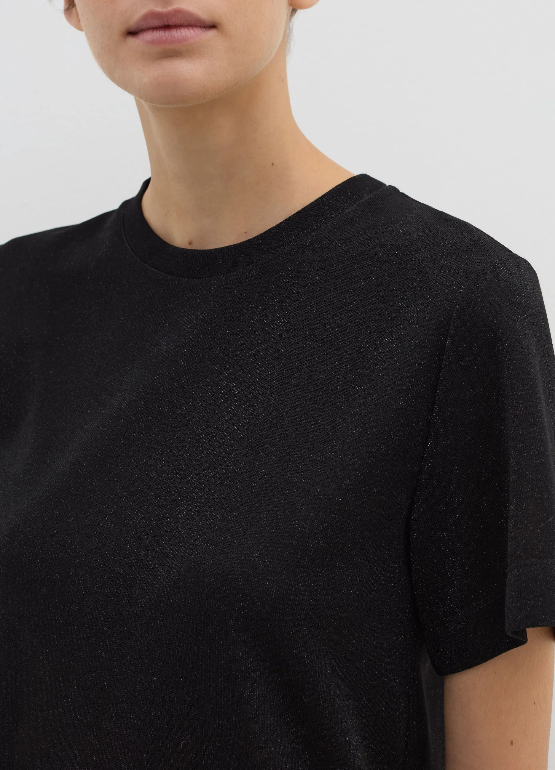 T-shirt in lurex con spacchetti
