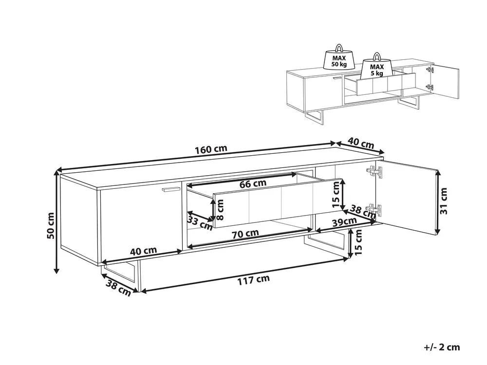 TV Stand BOISO Brown