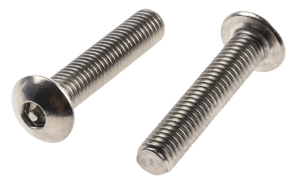 Vite di sicurezza in Acciaio inox Liscio RS PRO, filettatura M5 x 25mm, guida Pin Hex Recess